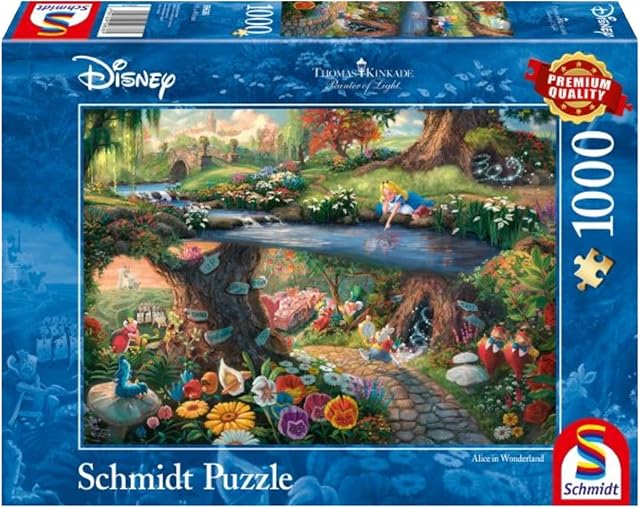 Schmidt, Thomas Kinkade: Disney Alice in Wonderland Puzzle - 1000pc, Puzzle, Ages 12+, 1 Players