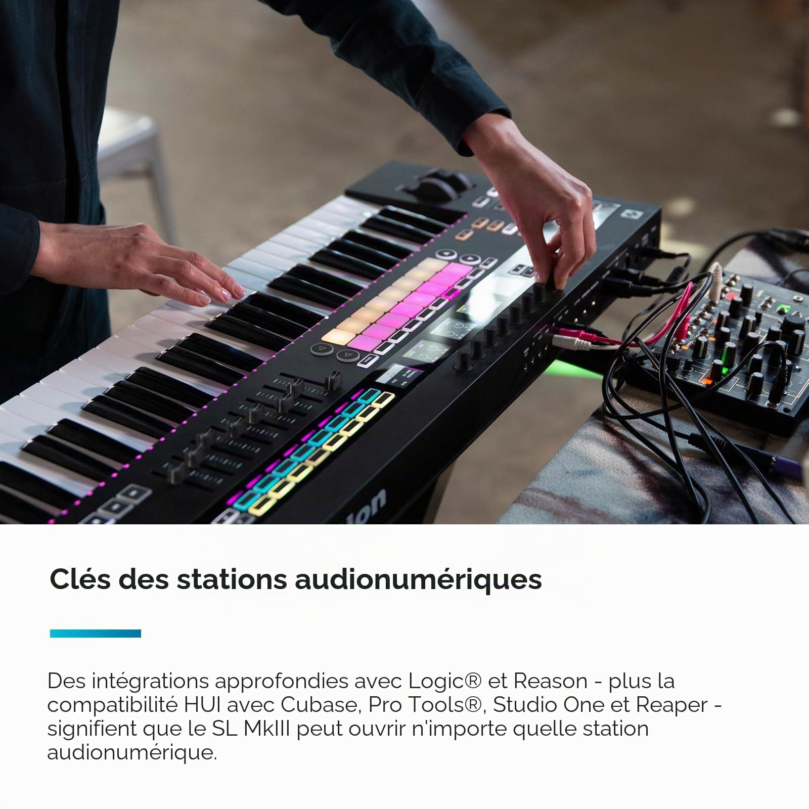 Novation 61SL MkIII Clavier maître MIDI de 61 touches et séquenceur offrant une intégration avec les STAN