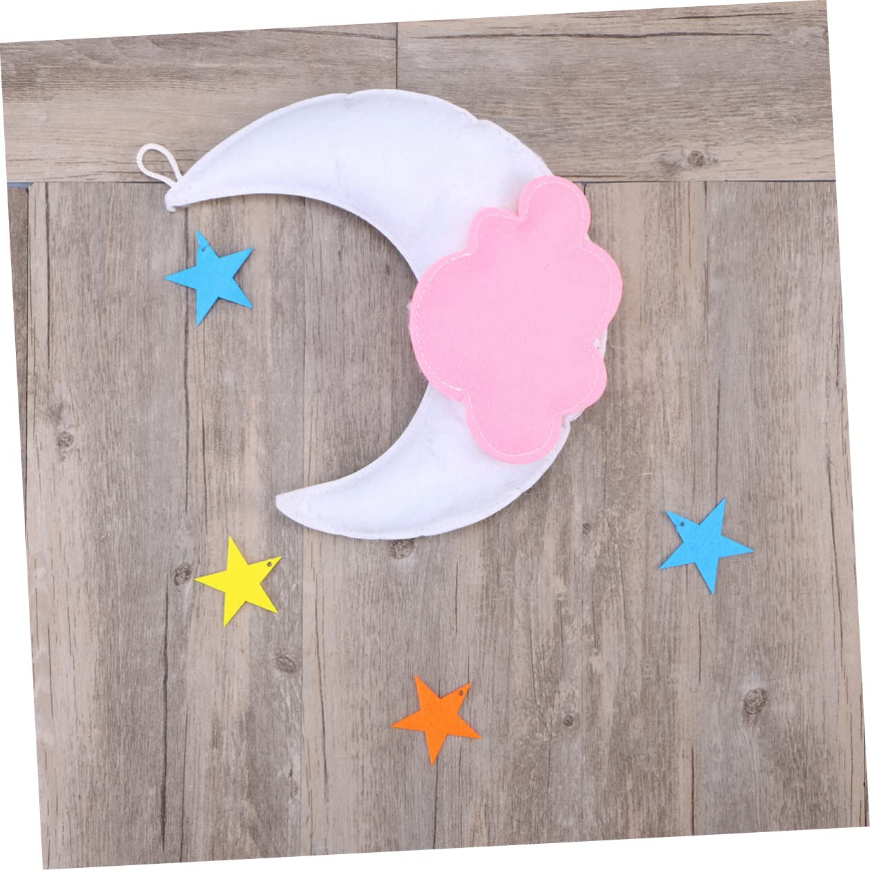 Cabilock 3 Piezas Nube Estrella móvil decoración Musical Cuna móvil Nubes Colgando Decoraciones decoración Colgante de la habitación del bebé Las Nubes Decorar Accesorios sintió