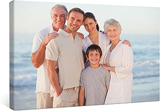 Smile Art Design Custom Canvas Print – Personalized Photo Wall Art, Made to Order in USA, Premium Canvas, Gallery Wrapped