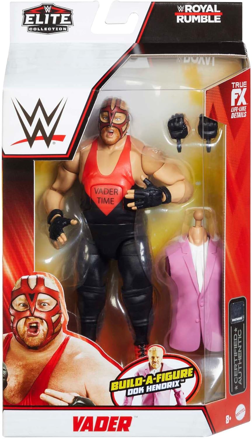 WWE Elite Action Figure Royal Rumble Vader with Accessory and Dok Hendrix Build-A-Figure Parts​, HKP16