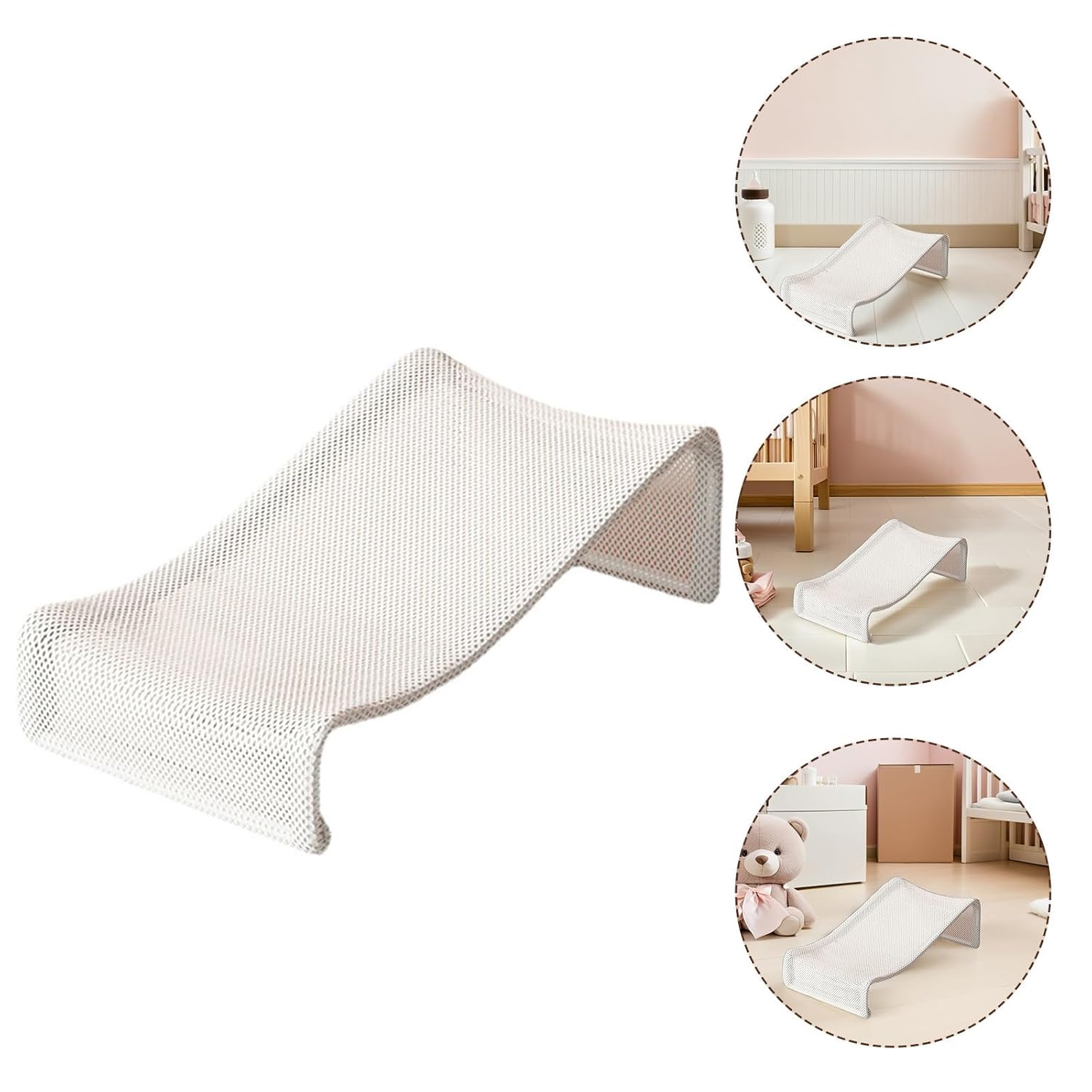 LIOOBO Bath Seat Support Net for Newborns Bath Cushion and Shower Seat Pad for Safe Bathing at Home and Travel