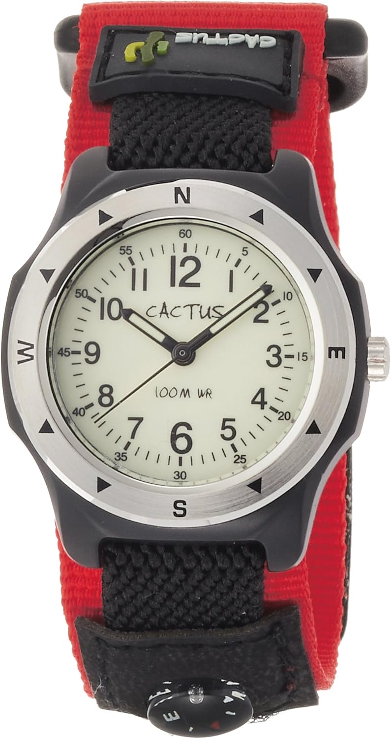 [Cactus (Band)] Cactus Kids Watch Luminous Dial 10 ATM Waterproof Simple Compass with CAC – 65 – M07 Boys [Regular Import Goods]