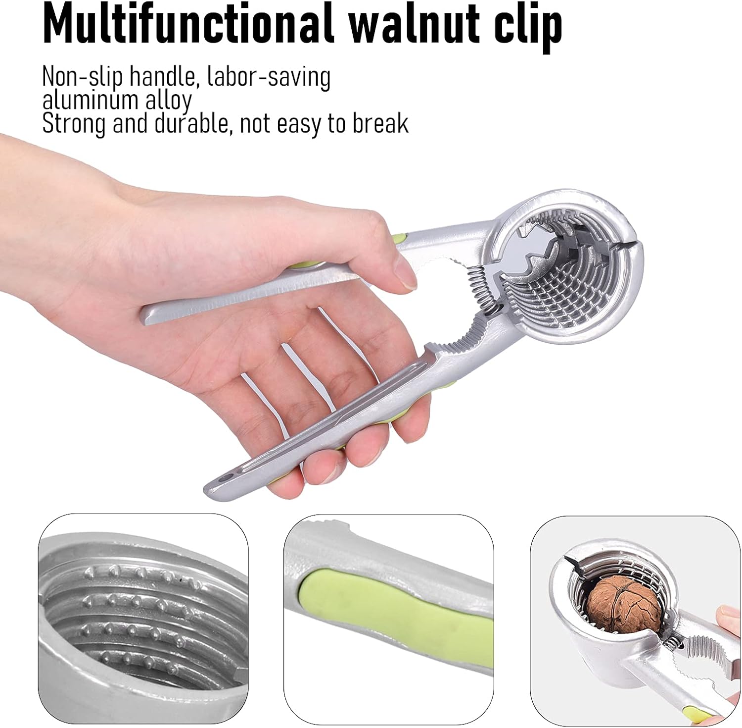 Kitchen Tool, Aluminum Alloy Nut Opener Pliers, Wear-Resistant Tool for Home Use(Yellow) (Yellow)