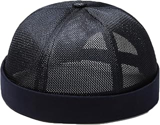 YAMEE Docker Cap Unisex Sommer Mesh,Sommer Beanie Herren Docker-Kappen,Matrosenmütze Herren Brimless Hat Rolled Cuff,Seemannsmütze Damen Sommer Casual,Hafenmütze Unisex(Kappenumfang:56-60cm