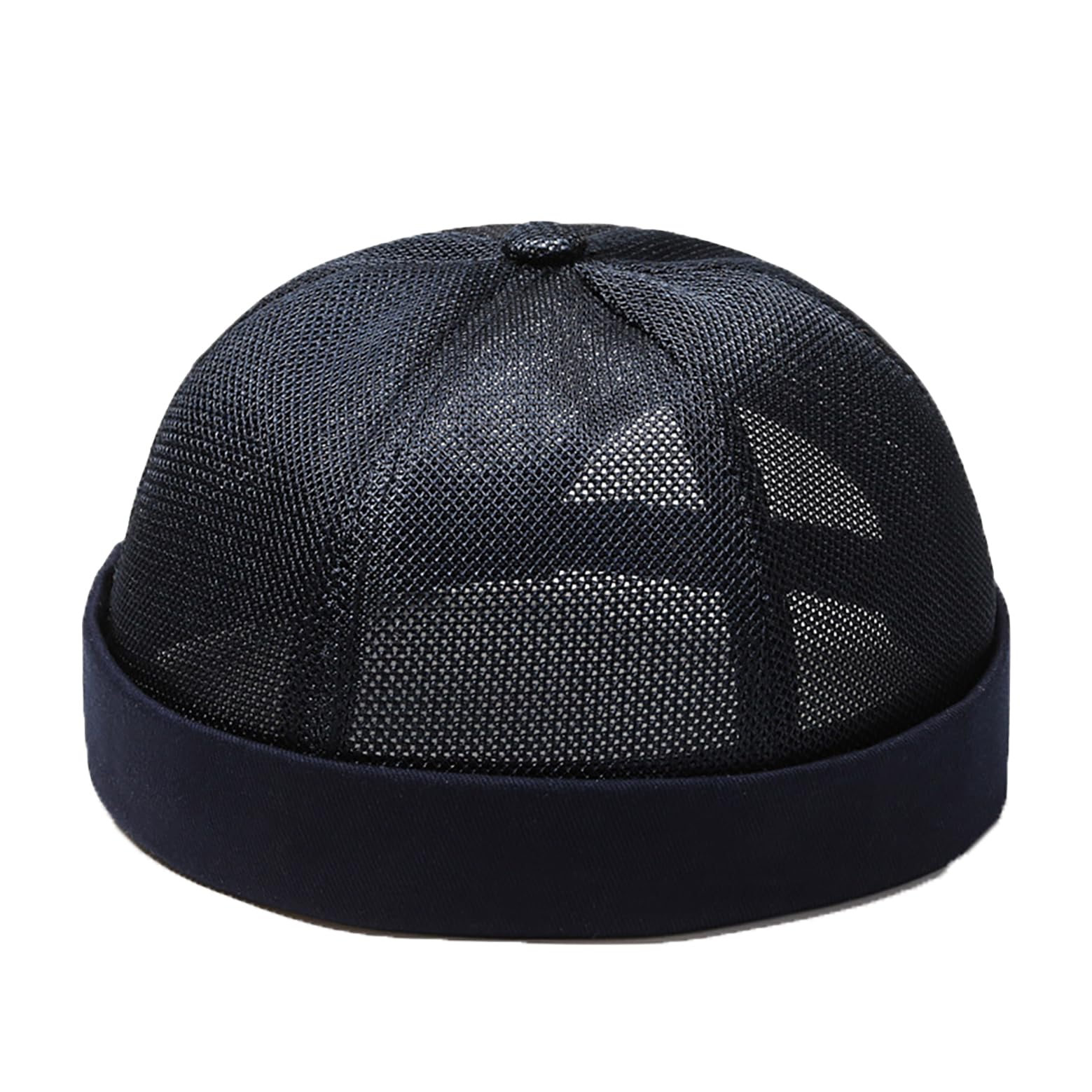 YAMEE Verano Gorro de Marinero de Malla Transpirable Sin ala para Hombre con Puño Enrollado,Sombrero Mujer con Plegable Beanie,Gorra Sin Visera Hombre,Gorras de Dockers Estilo Retro,Gorro Portuario