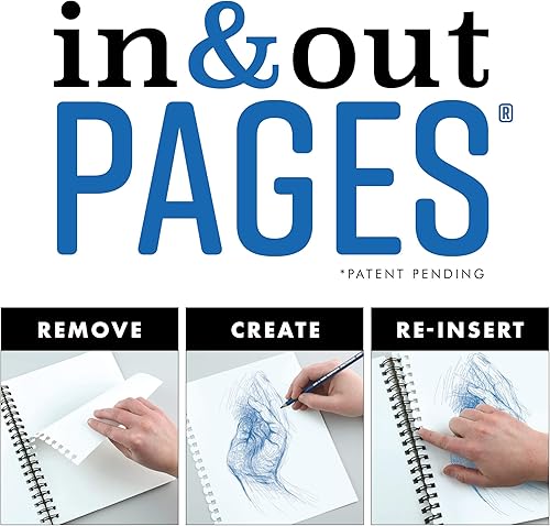 Miniatura 3 de Grumbacher Bloc de papel acrílico de 9 x 12 pulgadas con páginas de entrada y salida, 140 libras  300 GSM, cable lateral, 24 hojasbloc de notas