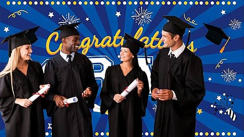 Miniatura 7 de Fondo decorativo para la temporada de graduación 2023, pancarta de felicitación de graduación para fotografía de graduación, pancarta de fondo de