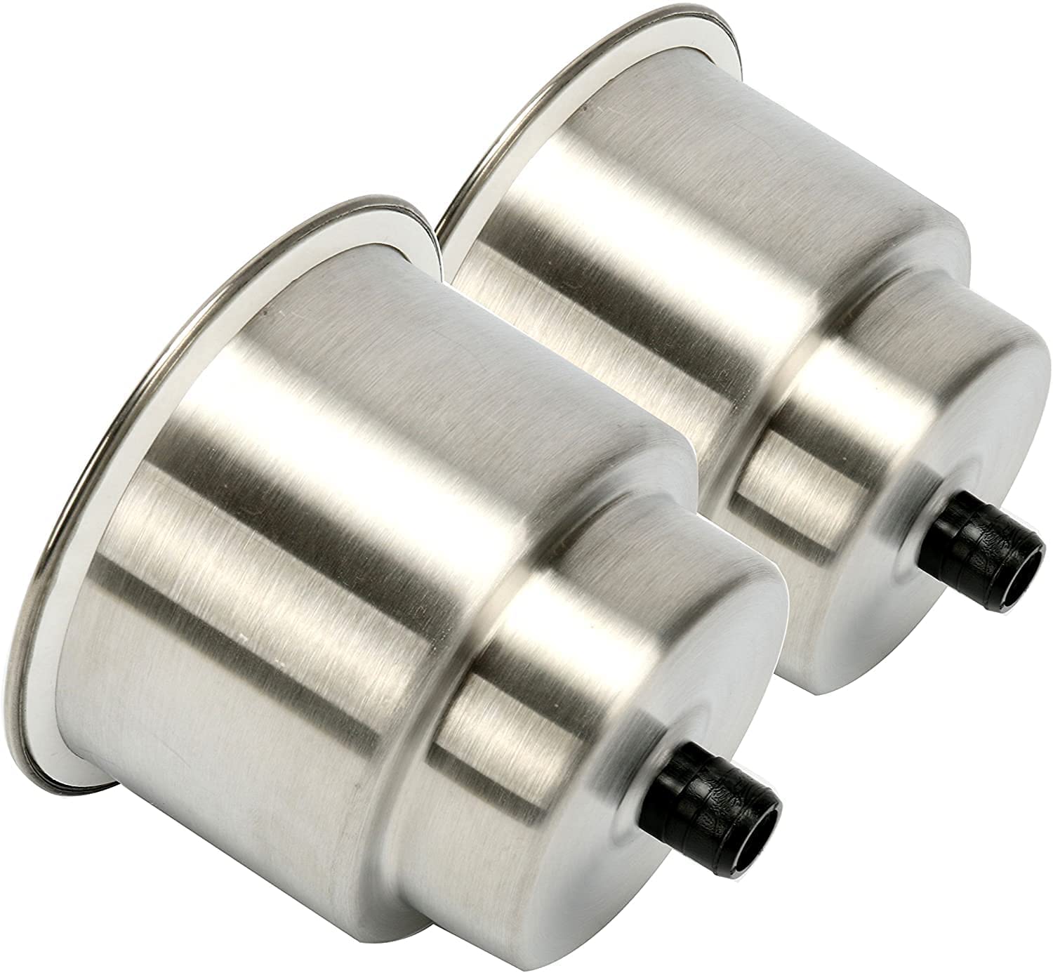 2 Pack Boat Cup Holder, Marine Stainless Steel Cup Drink Holder Insert with Drain for Marine Yacht RV