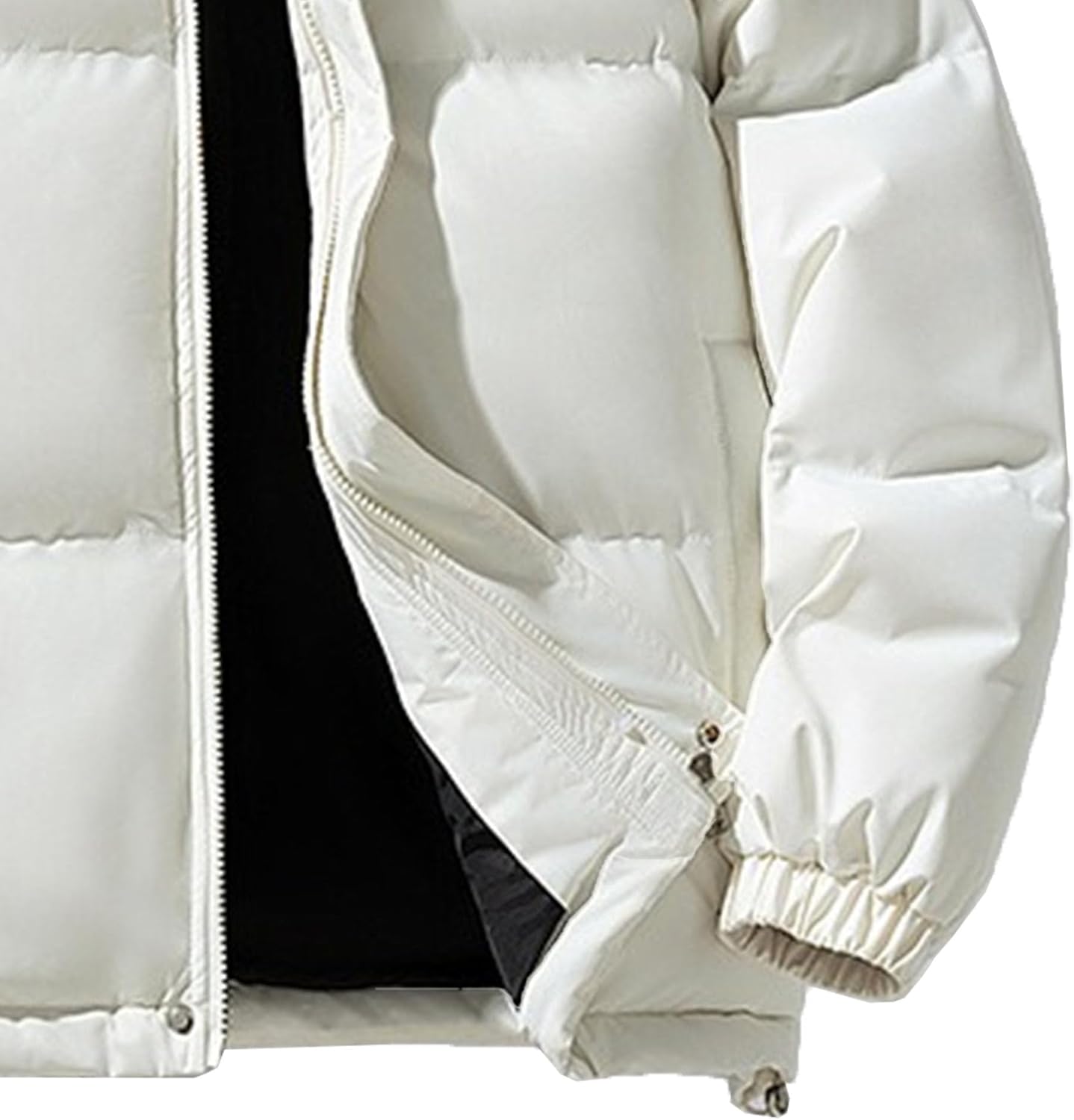 Maiyifu-GJ Men's Lightweight Puffer Jacket Hooded Warm Quilted Jackets Windproof Thicken Down Coat Outerwear
