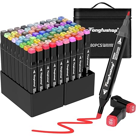 120 Pennarelli A Doppia Punta – Set Professionale Con Punta Spessa E Sottile, Inchiostro A Base Acqua, Atossico, Ideale Per Disegno E Lettering - 3