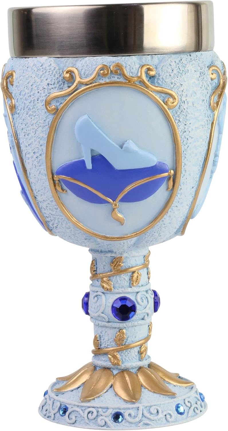 Enesco Disney Showcase Cinderella Castle Decorative Chalice Goblet Cup, 7.09 Inch, Multicolor