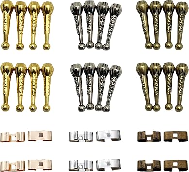 36Pcs Bolo Tie Findings Kit, Bolo Tie Cord Ends Accessories, Bolo Tie Tips Replacement End Caps, Bolo Tie Slide Clasps, Bolo Tie Supplies for Bolo Tie Making DIY Crafts