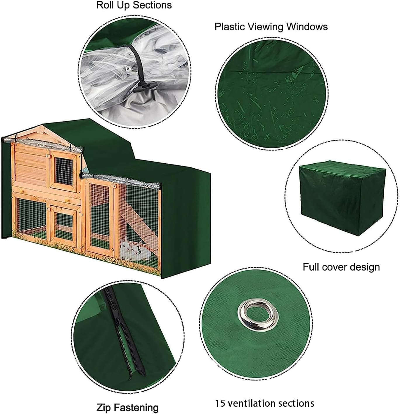 Uniwersalna wodoodporna osłona dla królików i świnek morskich, ochrona przed kurzem do domów dla zwierząt domowych i klatek dla drobiu