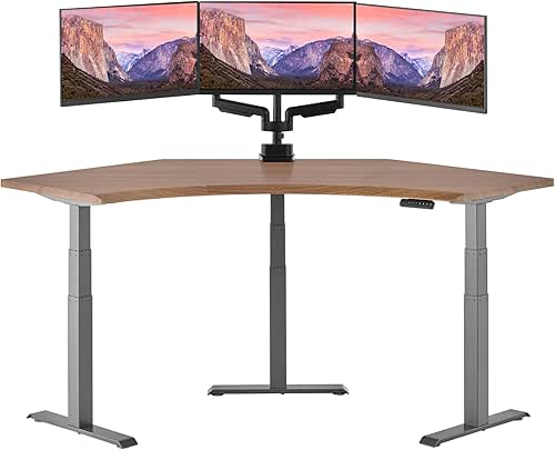 Vari Command Center Electric Standing Desk – 120° Curved Sit-Stand