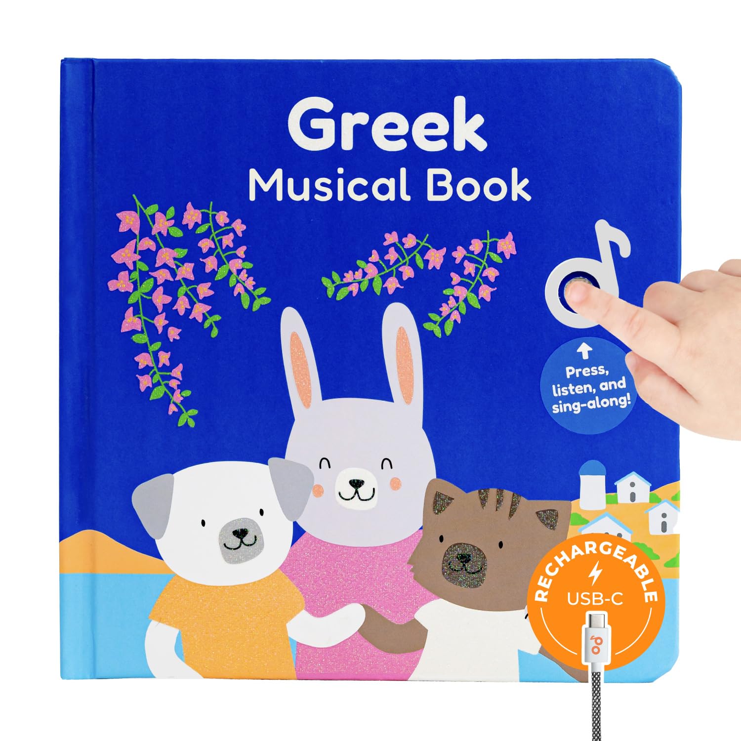 Photo 1 of ** SOLD AS IS, NO REFUND/RETURN** SEE COMMENTS!
Cali's Books Greek Nursery Rhymes - Bilingual Children's Books, USB C Rechargeable, Interactive Musical Book for Baby, Toddlers, Bilingual Baby Books, Greek for Kids