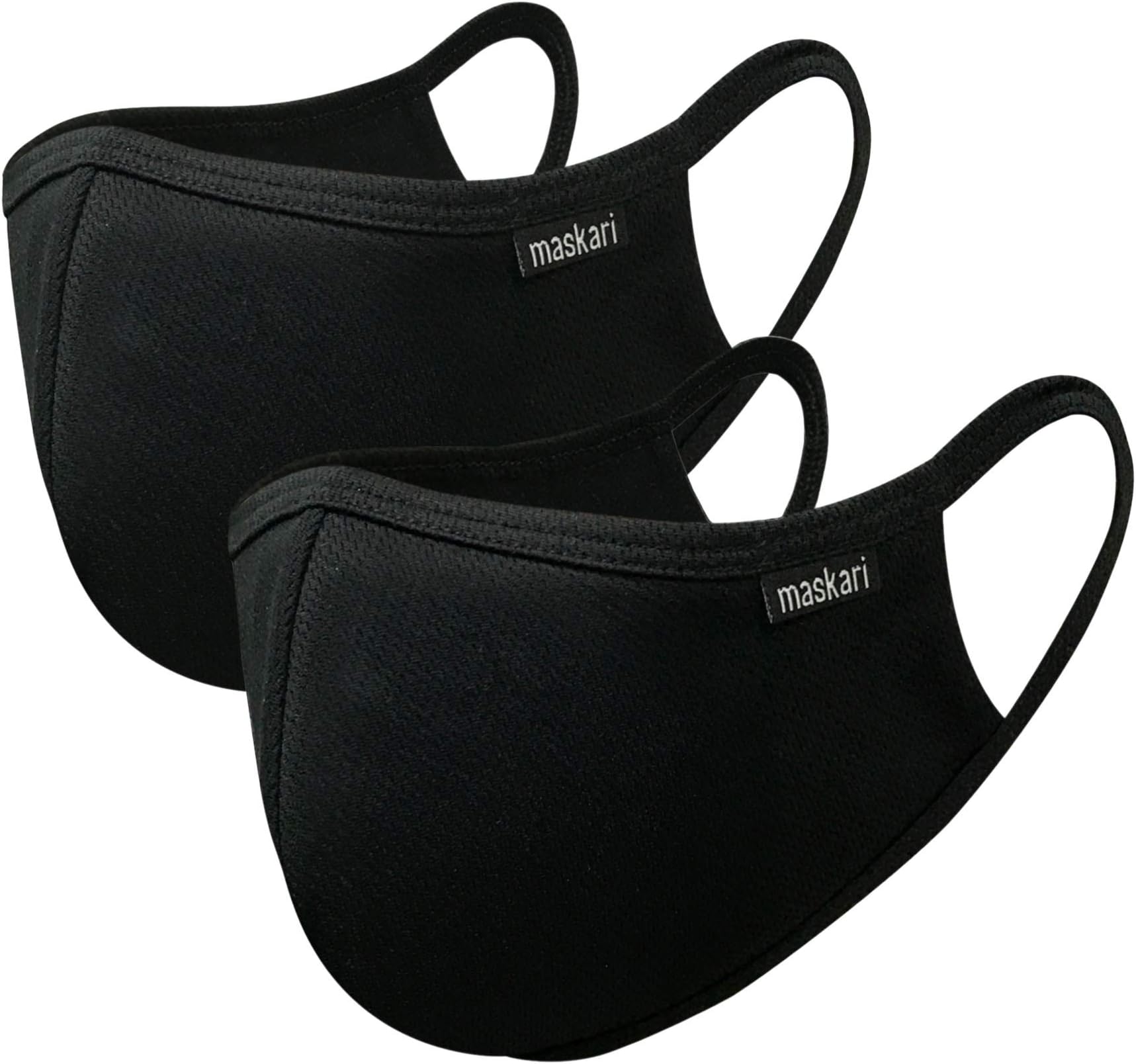 Reusable 3 Layer Face Mask | HeiQ Viroblock | Breathable & Sporty | Sizes for Men, Women, Teens & Kids | With & Without Adjustable Ear Loops