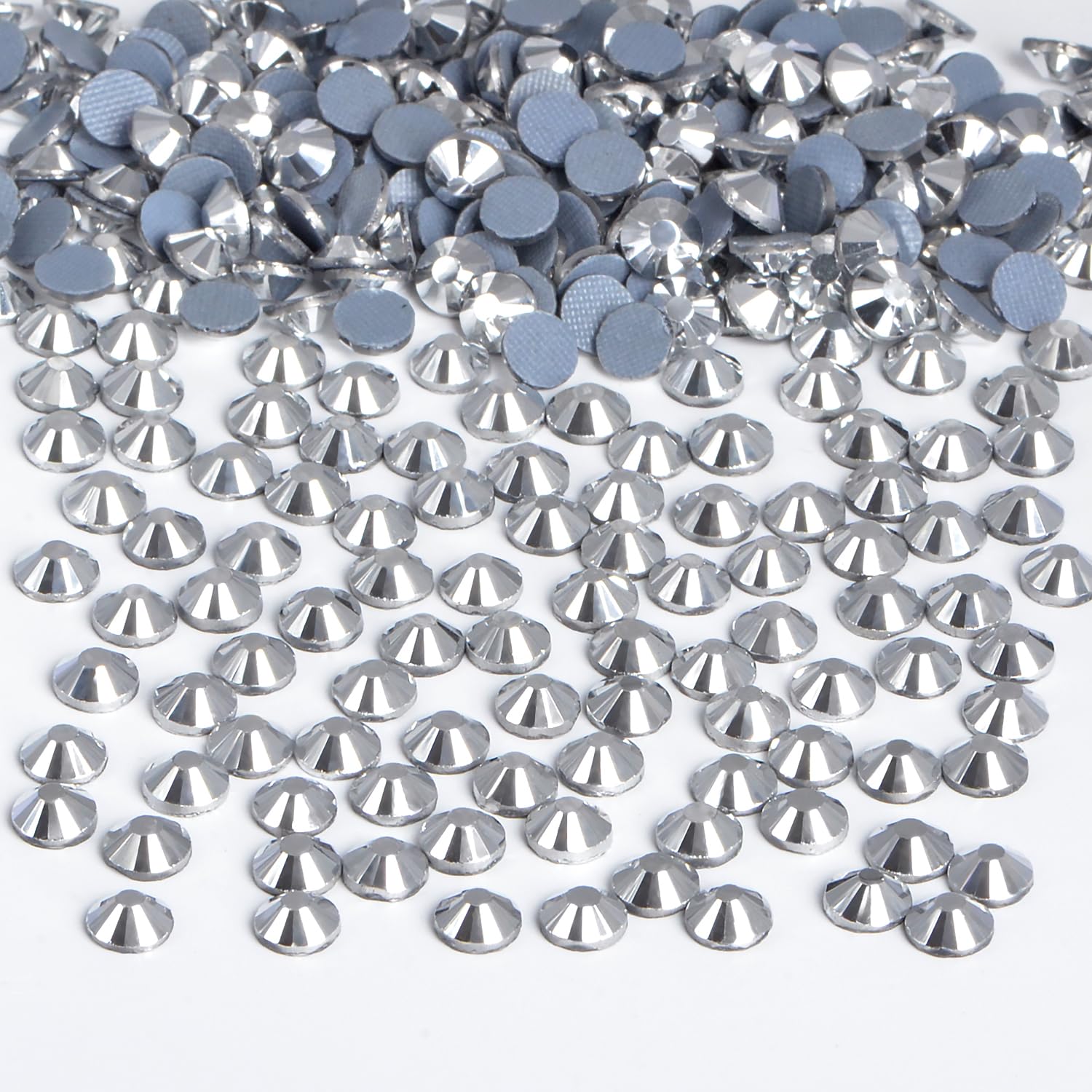 Bymitel Hotfix Crystal Rhinestones Round Gems Iron on DIY Jewelry Making Flat Back for Crafts,Labrdor, 4.8mm(SS20/1440pcs)