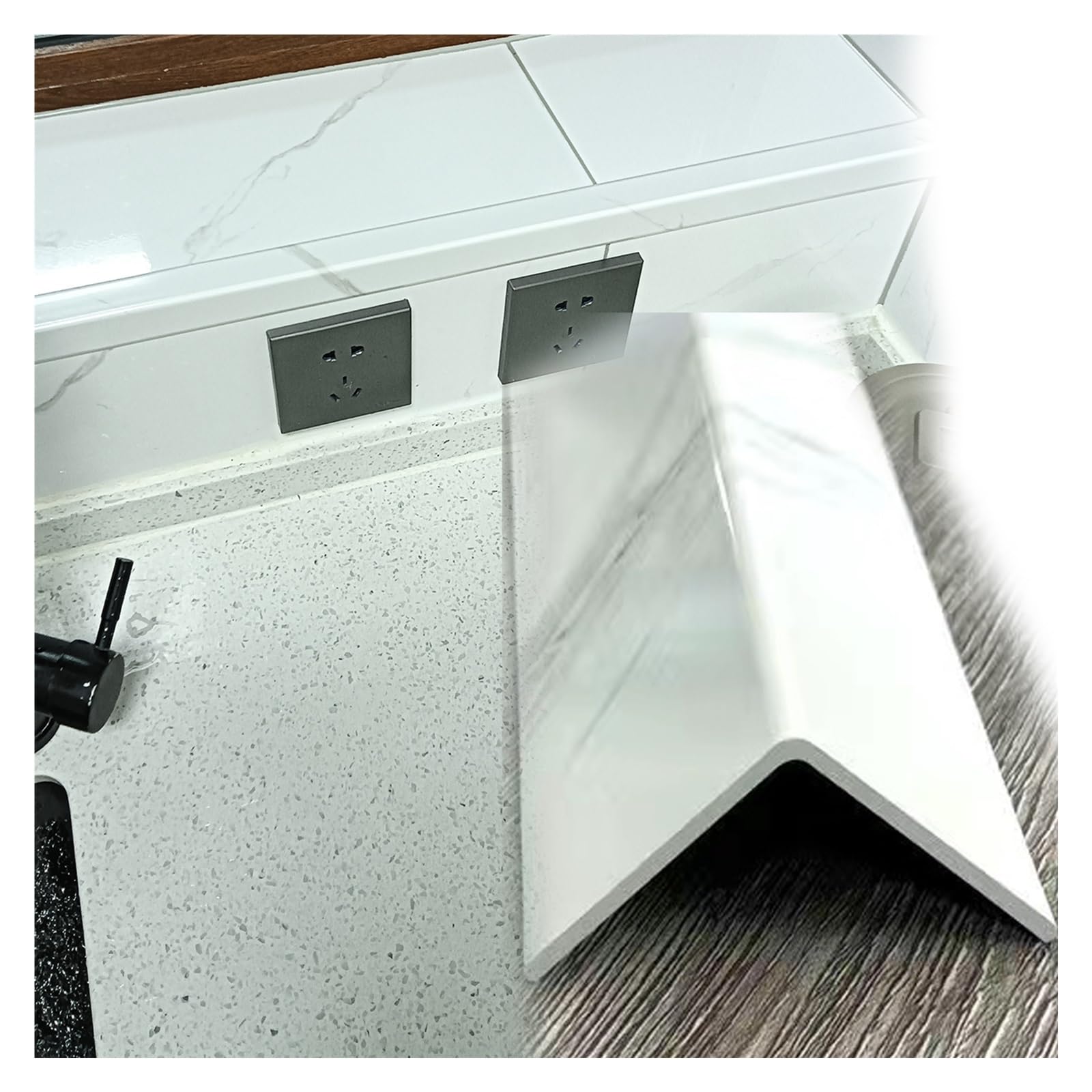 kantenschutz Wand 2er-, 4er-, 6er-, 8er-Pack Wandeckenschutz Für Schutz Und Zur Dekoration Von Wänden, Möbelpuffer Für Abdecken Scharfer Möbel, Wandeckenschutz/Schutzleiste(4pc,100cm(3.3ft))