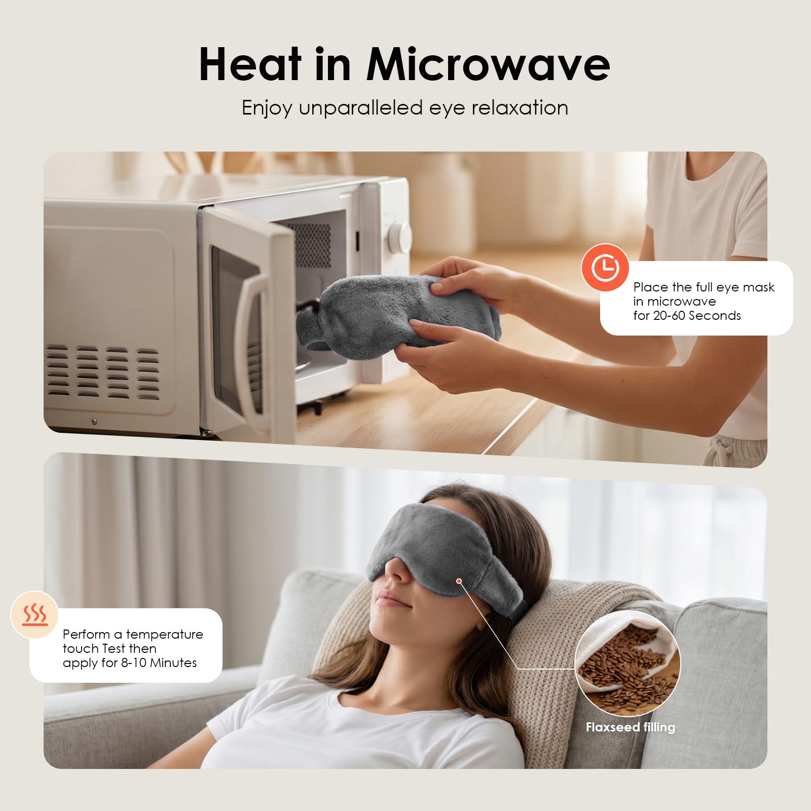 MORLIDEN Heated Eye Mask for Dry Eyes & Stye - Microwavable Warm Compress — Amazon image 3