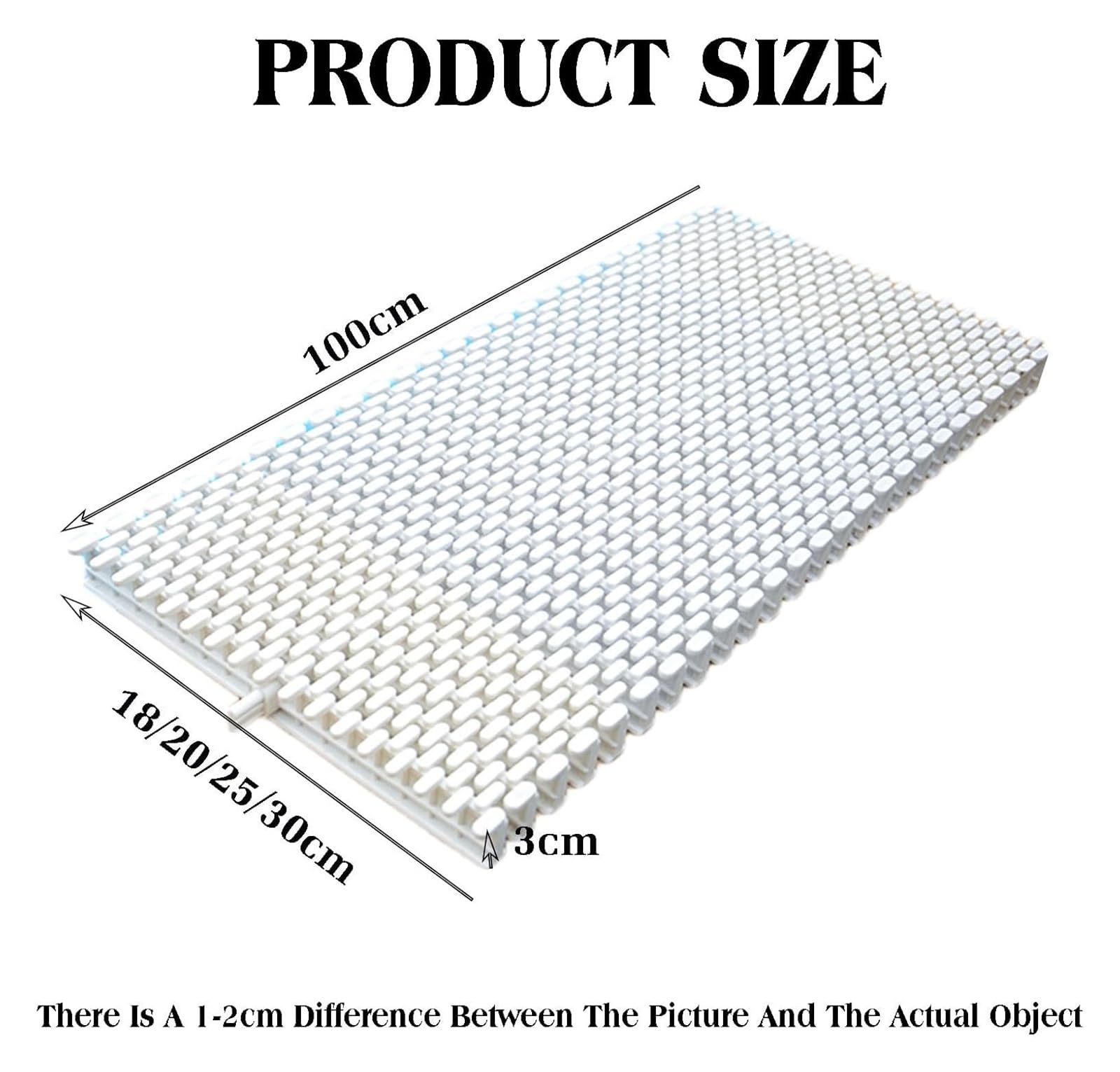 Griglie per Piscina, griglia di drenaggio per Piscina, Copertura in plastica ABS Resistente per vialetti e patii, griglia di Scarico componibile per Bordi Piscina - Set di 4 (25x100 cm)
