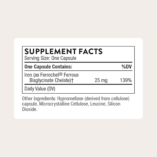 Miniatura 2 de Hierro Bisglycinate 60 cápsulas vegetarianas, 1
