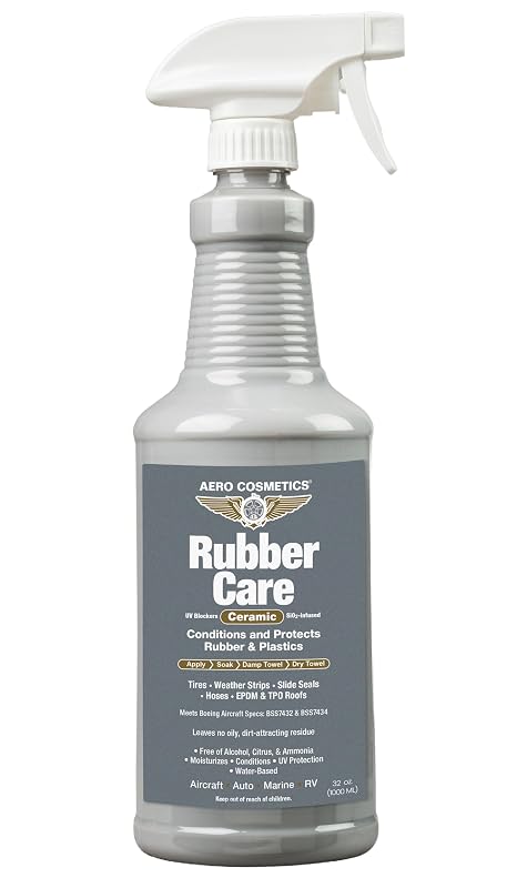 Aero Cosmetics Rubber Care condicionador cerâmico à base de água para pneus e borrachas, acabamento acetinado fosco, 946 mL