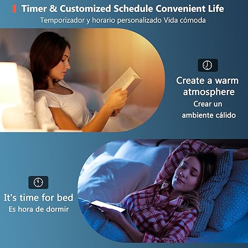 Miniatura 5 de OHLUX Bombillas LED inteligentes WiFi compatibles con Alexa Google Home 900Lumen equivalente a 100 W, RGBCW multicolor, 2700-6500k regulable,