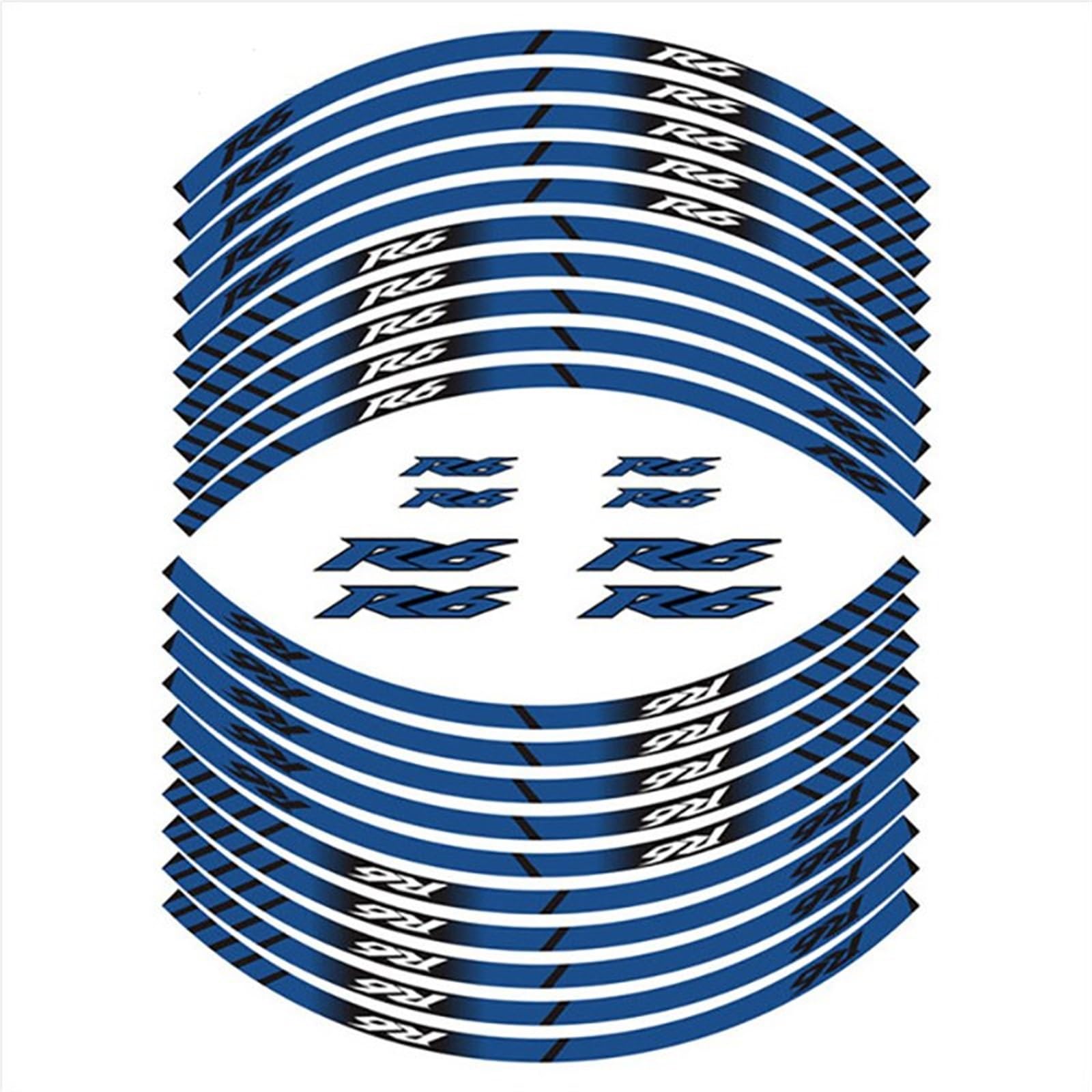 Decorative Stickers Motorcycle Wheel Sticker Decal Reflective Rim Front Rear Tire Stripe for Y-AMAHA YZF R1 R1M R3 R6 R6S YZF R25