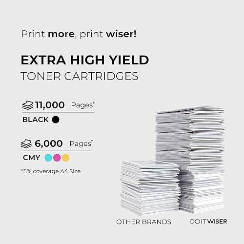 Vista 3 de Do it Wiser Cartucho de tóner remanufacturado de repuesto para HP 507X HP 507A CE400X HP Laserjet Enterprise HP M551n M551dn M551xh M570dw M570dn