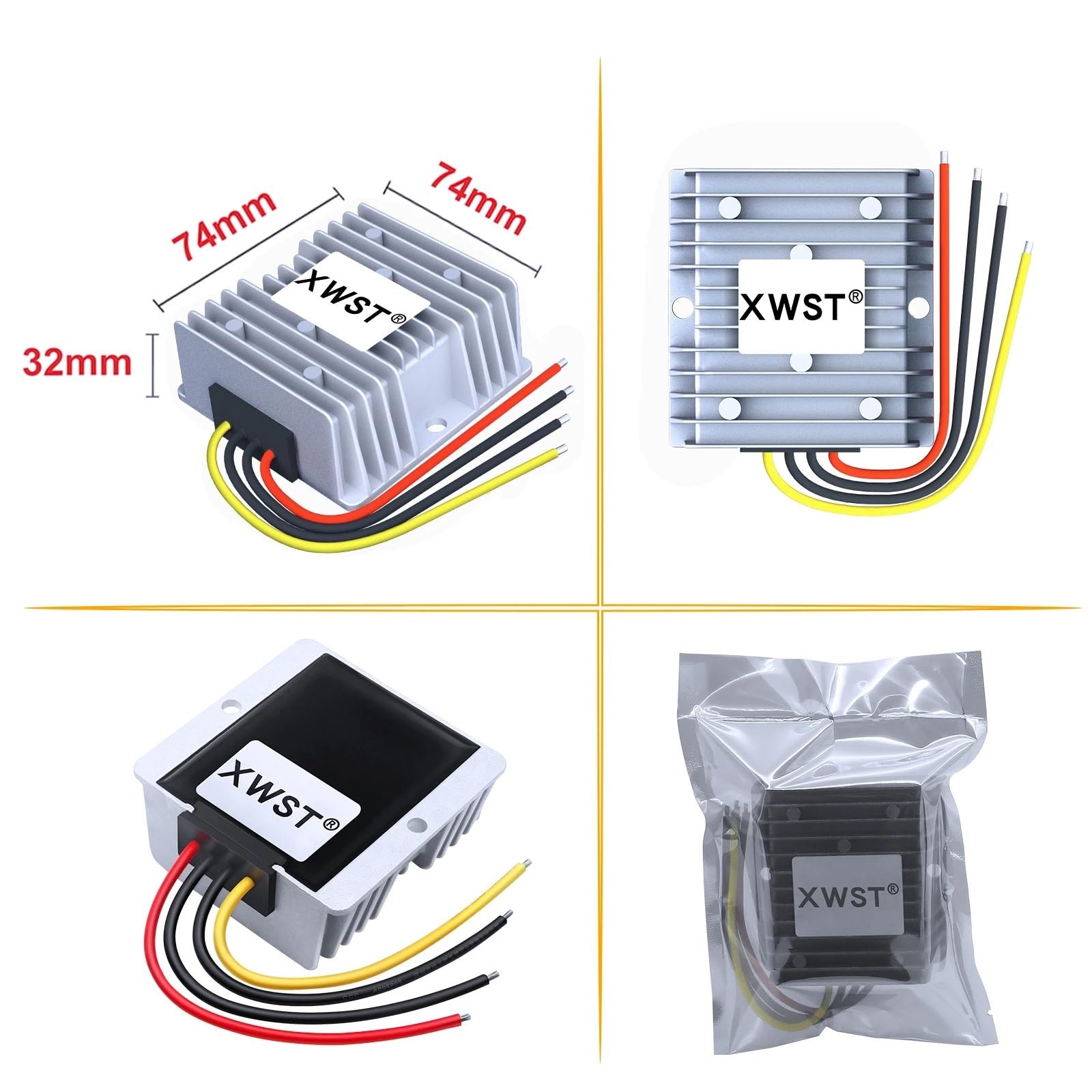 Przetwornica napięcia 12 V do 15 V, 1~30a, moduł regulatora napięcia, hybrydowy inwerter solarny (10 A Aluminum L)