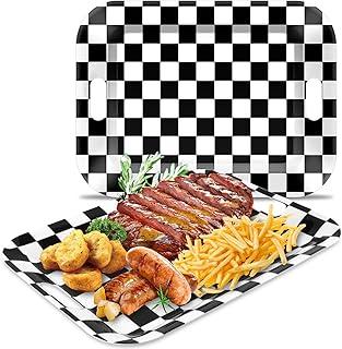 27 Black Kitchen Ideas For a Bold Sophisticated Look 55 gisgfim 2Pcs Black Checkered Serving Trays with Handles 16 x 11 Inch Lar...
