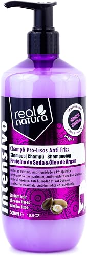 REAL NATURA - Shampoo ohne Salz Pro-Lisos Anti-Frizz mit Arganöl - Unisex Haarpf