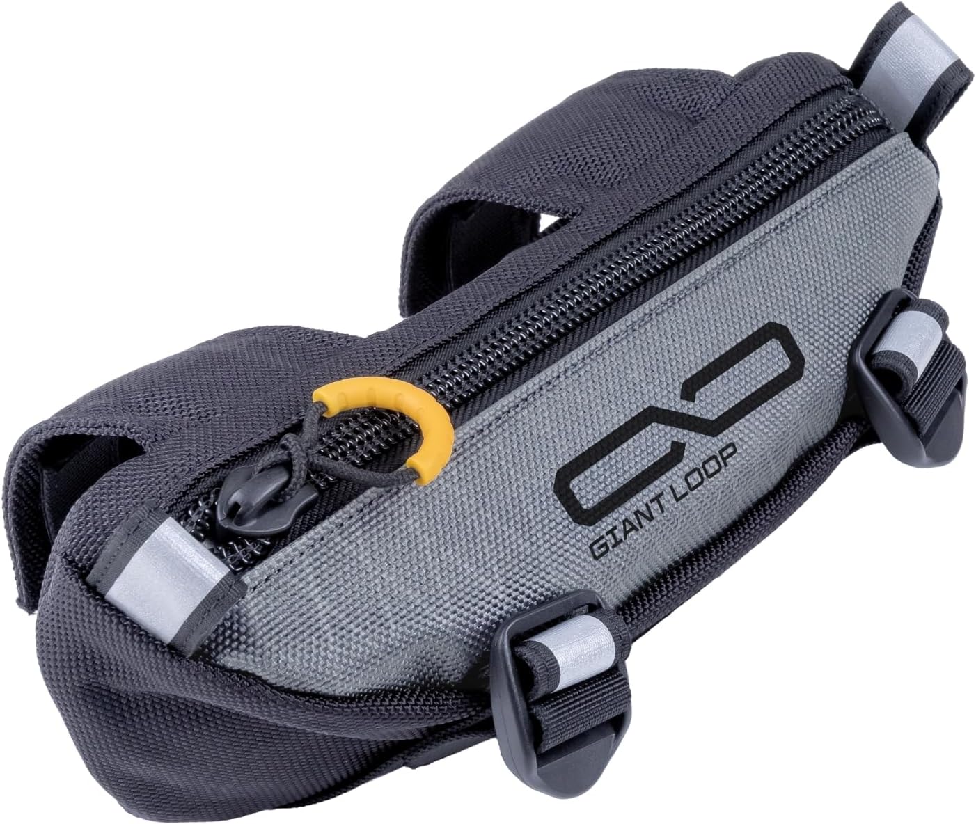 Giant Loop Zigzag Handlebar Bag, 1.5 Liter Black Windshield Pouch, Fits Any Motorbike, Dirt Bike & Snow Bike (Gray)