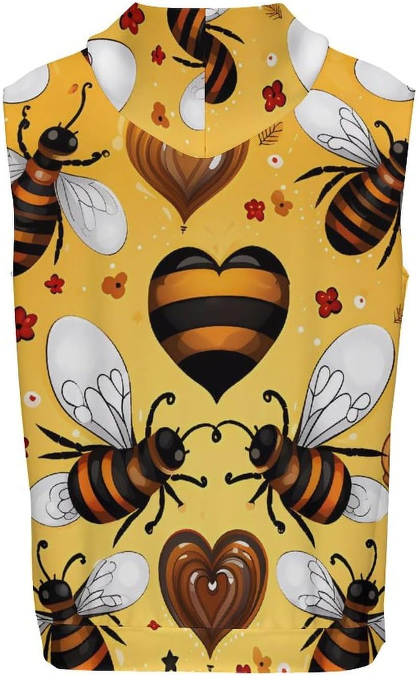 Men's Workout Hooded Tank Tops Sleeveless Muscle Gym T-Shirts