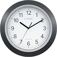La Crosse Technology WT-3129B Relógio de parede analógico atômico de 30,5 cm, pacote com 1, preto