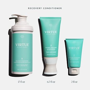 VIRTUE Recovery Conditioner, Keratin for Damaged Hair, 17 Fl Oz