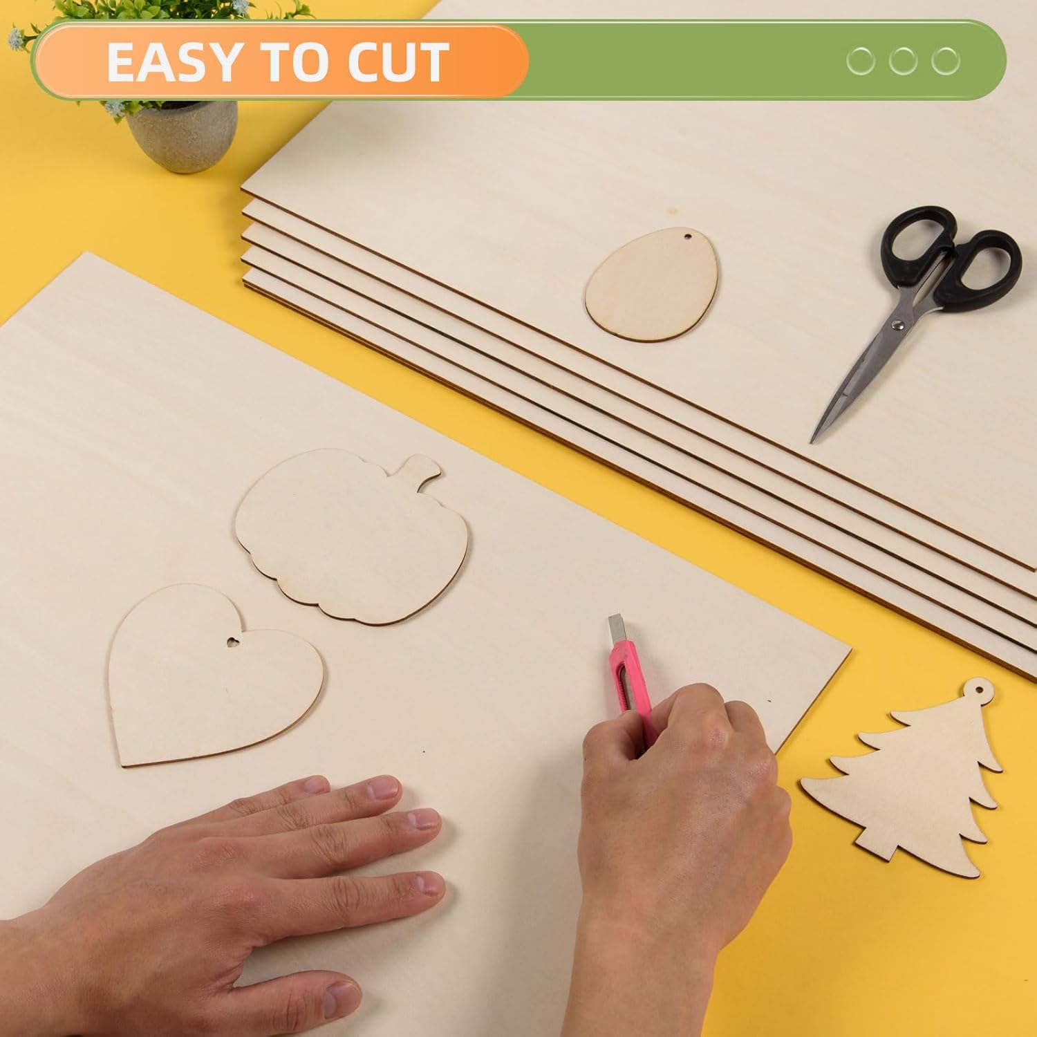 AWIZOM 6 Pack Basswood Sheets for Crafts-24 x 24 x 1/8 Inch- 3mm Thick Plywood Sheets with Smooth Surfaces Unfinished Wood Boards for Laser Cutting, Wood Burning, Architectural Models, Staining