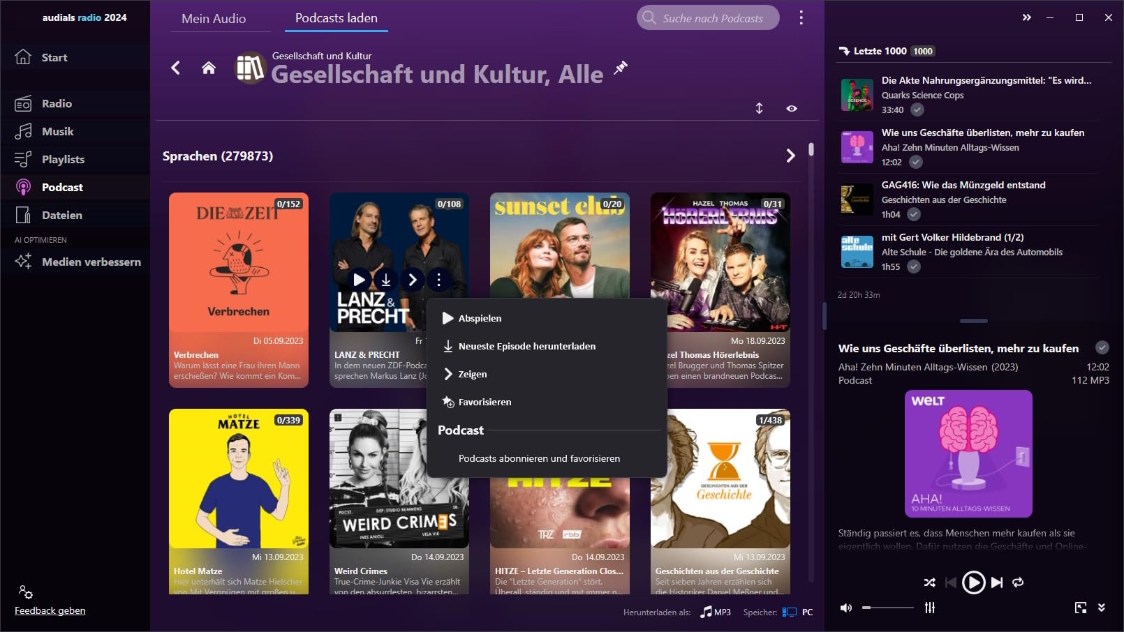 Audials Radio 2024 - Deutsch / Multilingual - Windows 11/10 - *Dauerlizenz* für die Aufnahme von über 100.000 Radio-Sendern (Product Key Card) #PKC