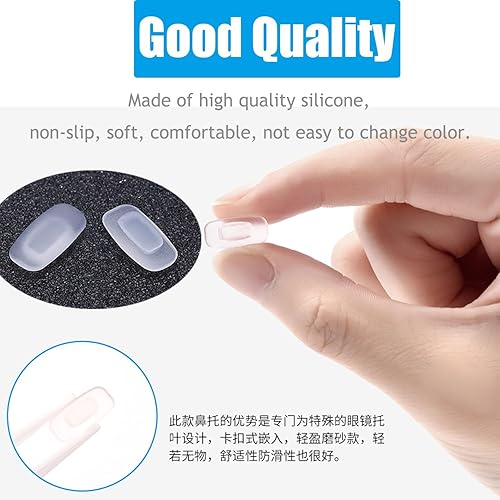 Miniatura 3 de Almohadillas para la nariz para gafas, de silicona suave, rectángulo, deslizante, deslizante, de silicona, para ojos, lentes de sol, transparentes,