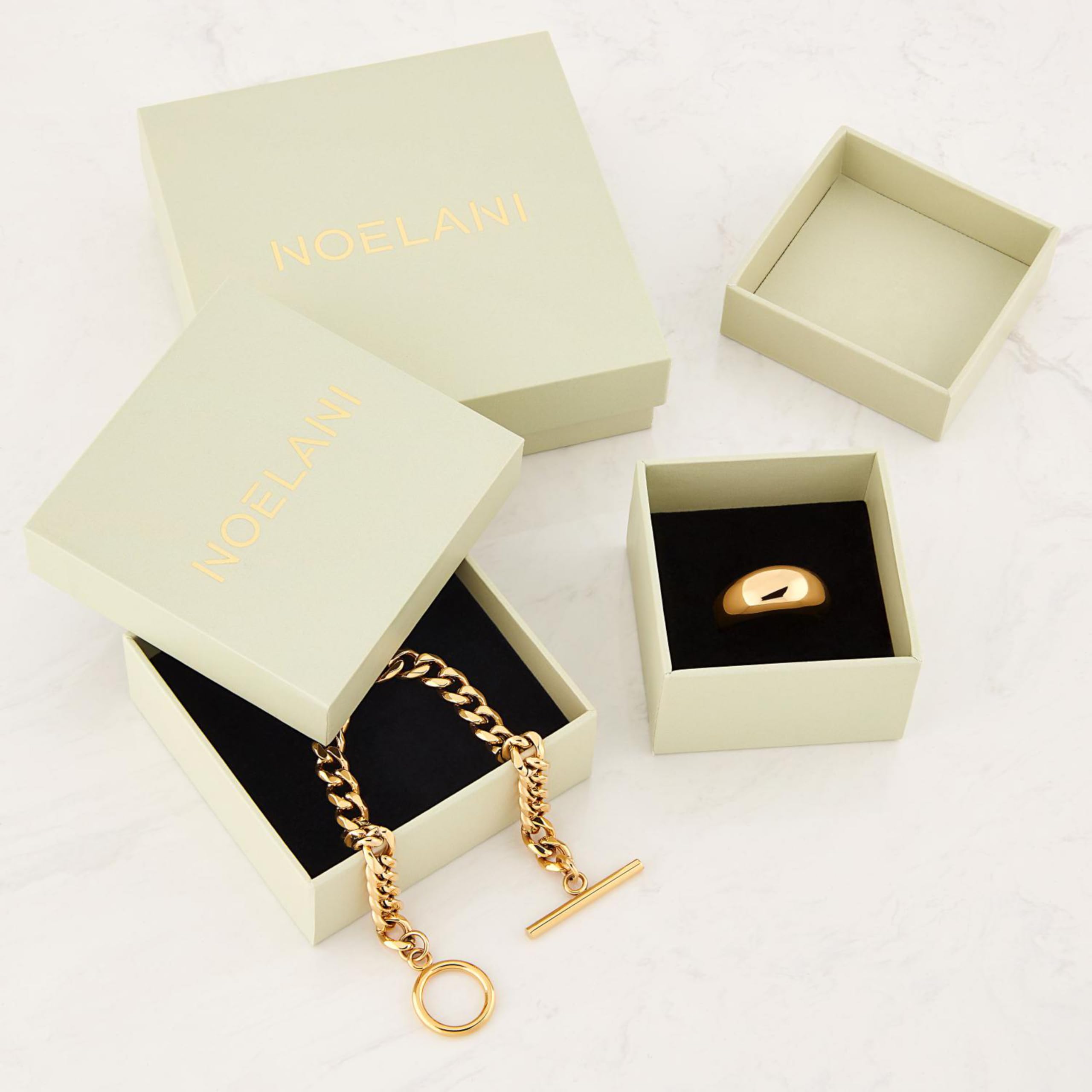 NOELANI - Bracciale da Donna in Argento 925 - Placcato Oro/Dorato - con Gemma synt e Zircone - Ciondolo a Croce "Speranza" - NOE-B0002