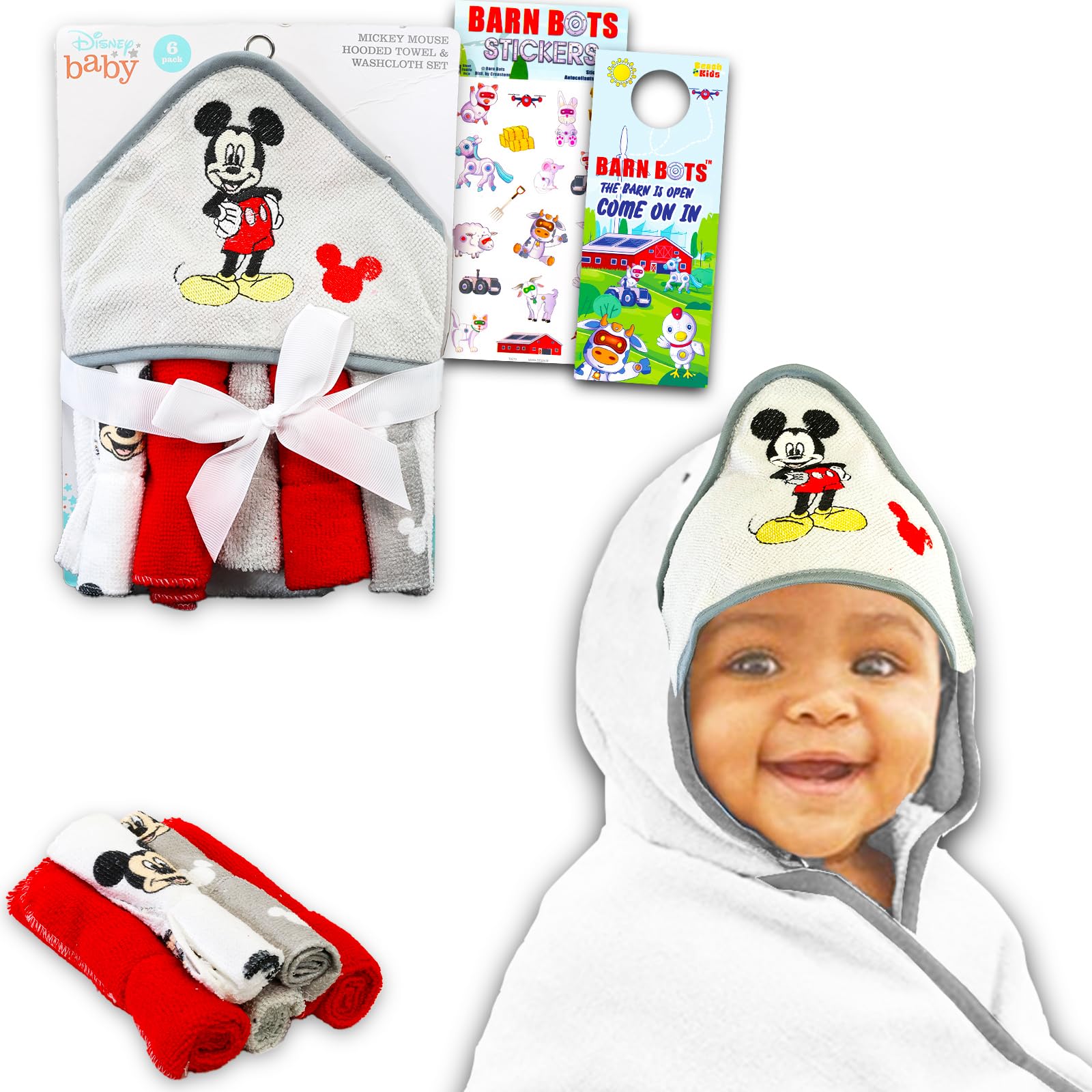 Amazon.co.jp: ディズニー ミッキーマウス フード付きタオルセット