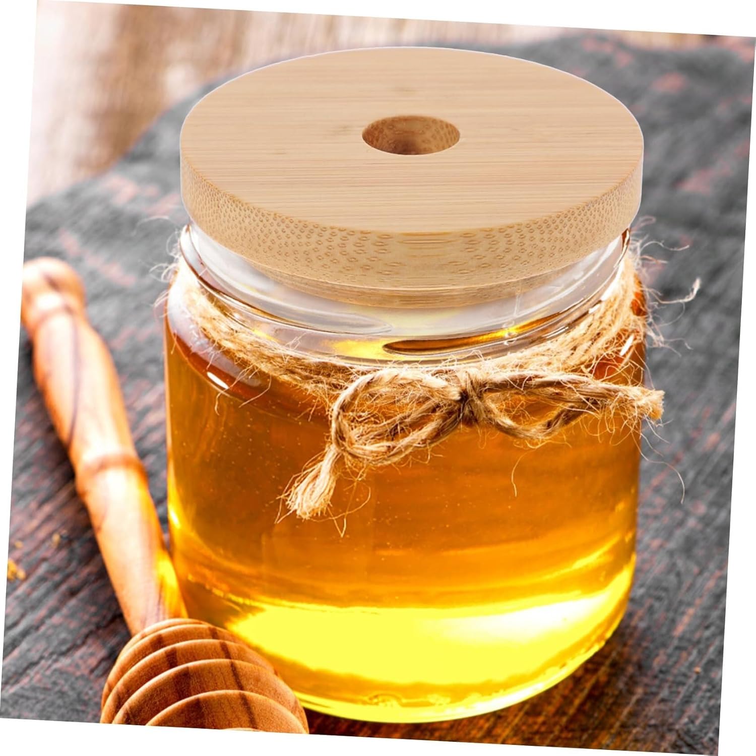 6pcs Glass Jar Lid Regular Mouth Jar Lids Reusable Jar Lid Canning Lids Multipurpose Cup Lid Jar Lids Mug Lid Airtight Cup Lid Jar Lid with Hole Seal Lid Wood - Assortment Gasket Kit