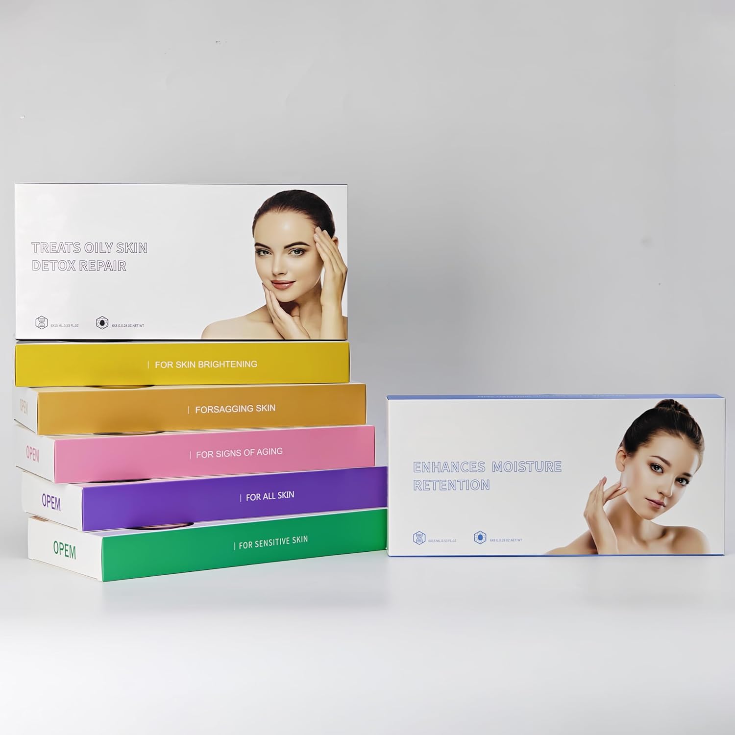 Elitzia CO₂ Facial Kit - 6 Sets/Box for CO₂ Oxygen Facial Machine, Intense Moisturizing & Hydration Lock ETDGEL4 (Moisturizing Formula)