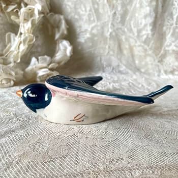 Amazon.co.jp: 陶器ツバメのオブジェ2個セット① フランスアンティーク