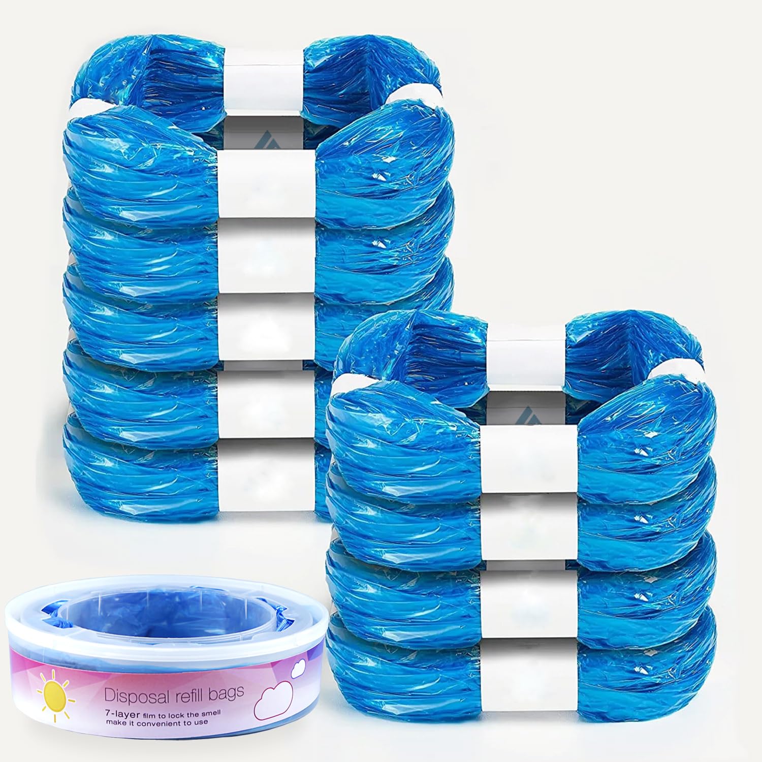 9 Recharges + 1 Panier Pour Poubelle à Couches – Compatible Foppapedretti Angelcare Litter Locker