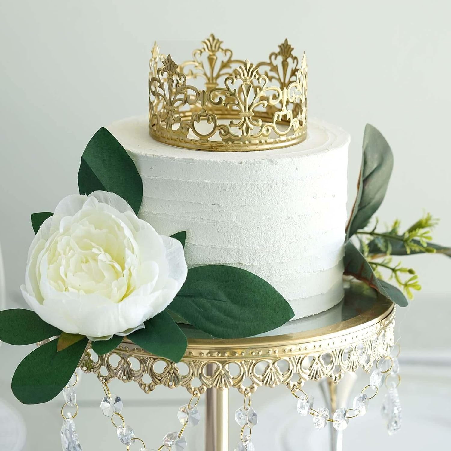 Efavormart Gold Metal Princess Crown Cake Topper Birthday Cake Wedding Decoration For Wedding Birthday Party Special Event