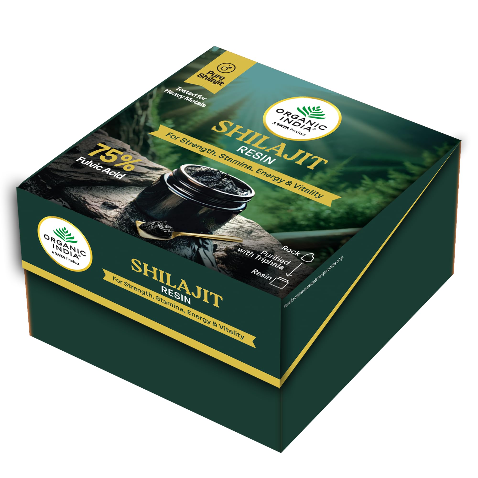 A TATA Product - Organic India Shilajit Resin, 20g, For Strength, Stamina, Energy & Vitality, 75% Fulvic Acid, Boosts Strength & Endurance, Triphala Purified, Tested For Heavy Metals product image 10