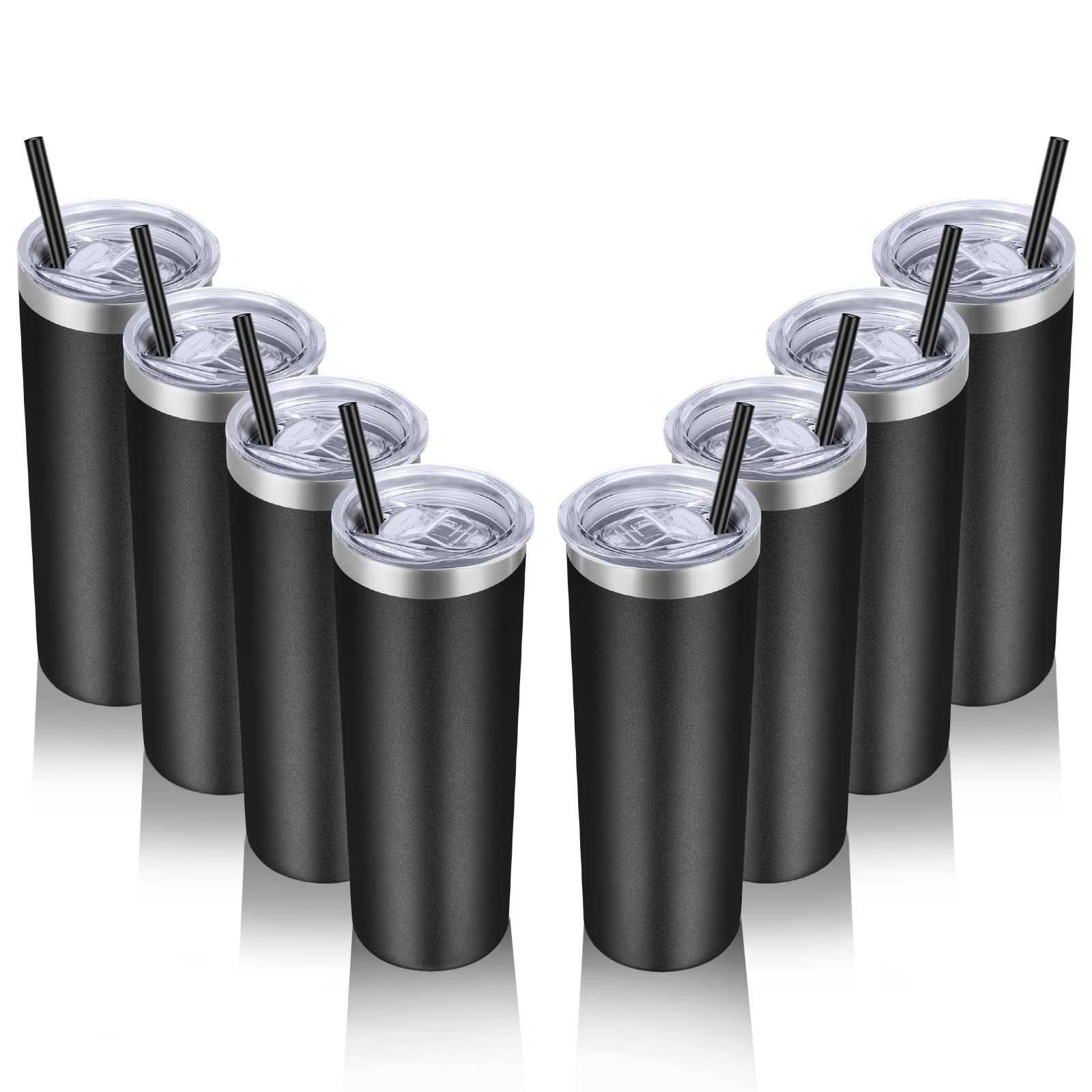 Gobelets minces isothermes VEGOND en inox noir de 600 ml pour café