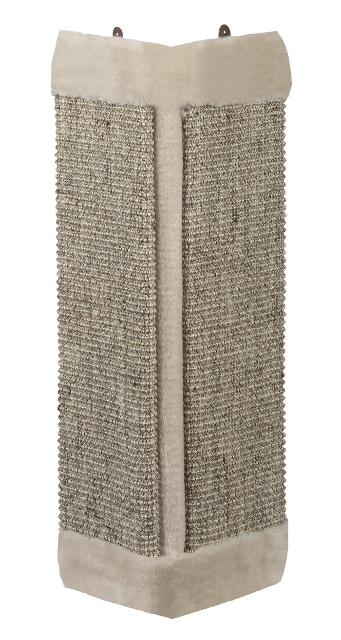 Nobby Corner Scratch Board With Plush, 61 x 32 cm, Grey